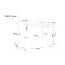 Стол обеденный SIGNAL DAMAR белый мрамор/черный мат 80/60